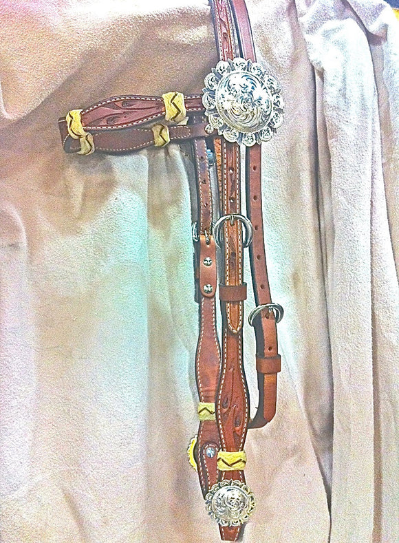 Big Punchy Western Headstall with Concho